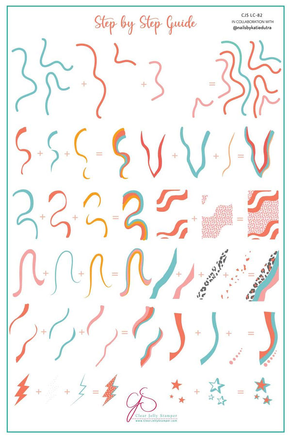 Funky Swirls (CjSLC-82) - Clear Jelly Stamping Plate