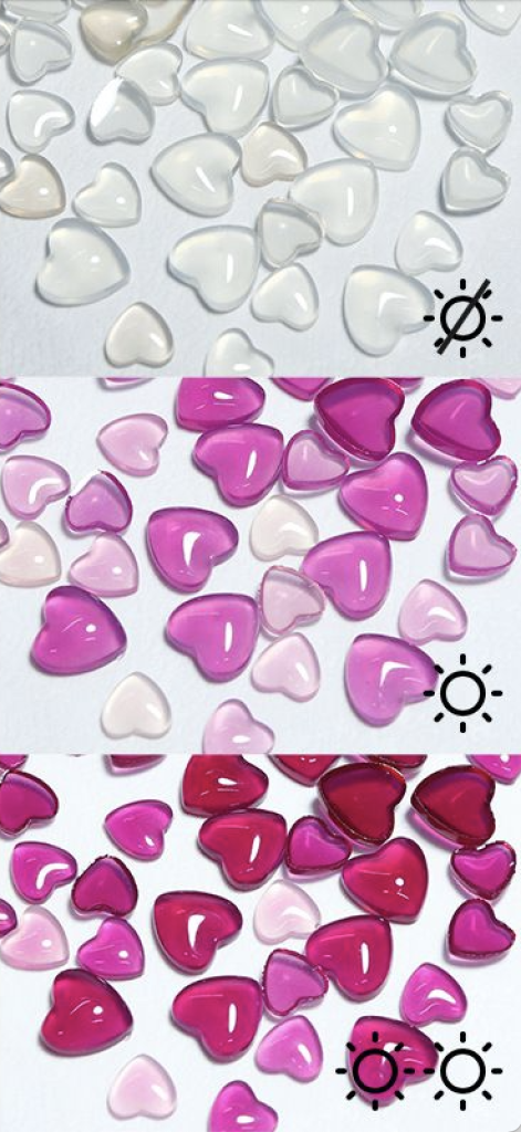 Color-Changing Hearts - Fuschia