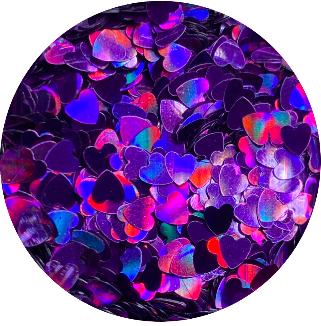 Holo Fuchsia Hearts Confetti Glitter Main image