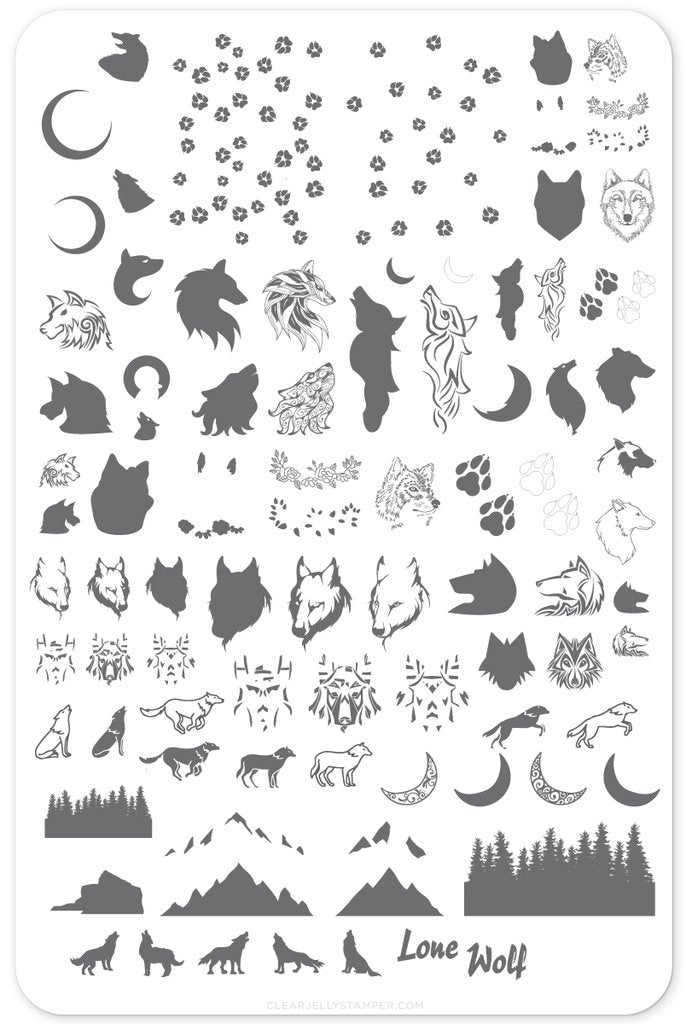 Lone Wolf (CjS LC-50)  - Clear Jelly Stamping Plate Secondary image