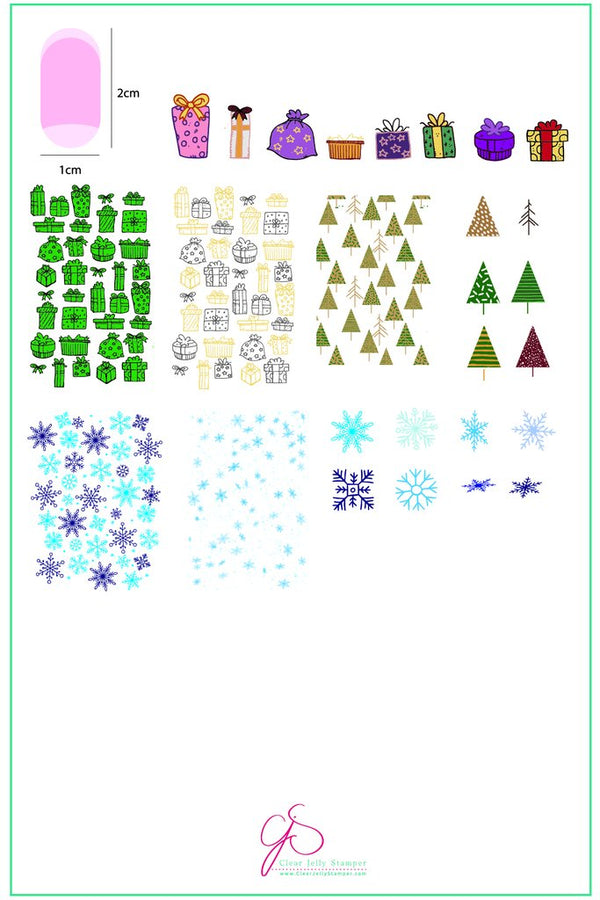 Pretty Paper - Gifted (CjS C-26)  - Clear Jelly Stamping Plate