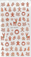 5D Textured Decals - GINGERBREAD # K 099