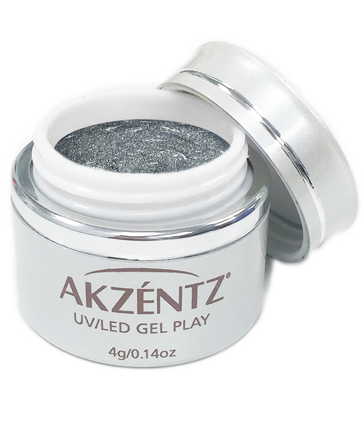 Glitter Silver - Akzentz Gel Play UV/LED