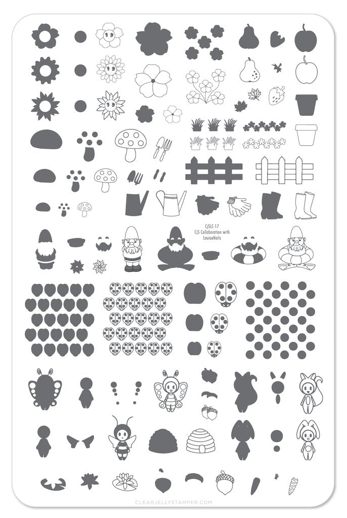 Gnome Place Like Home (CjSLC-17) - Clear Jelly Stamping Plate Main image