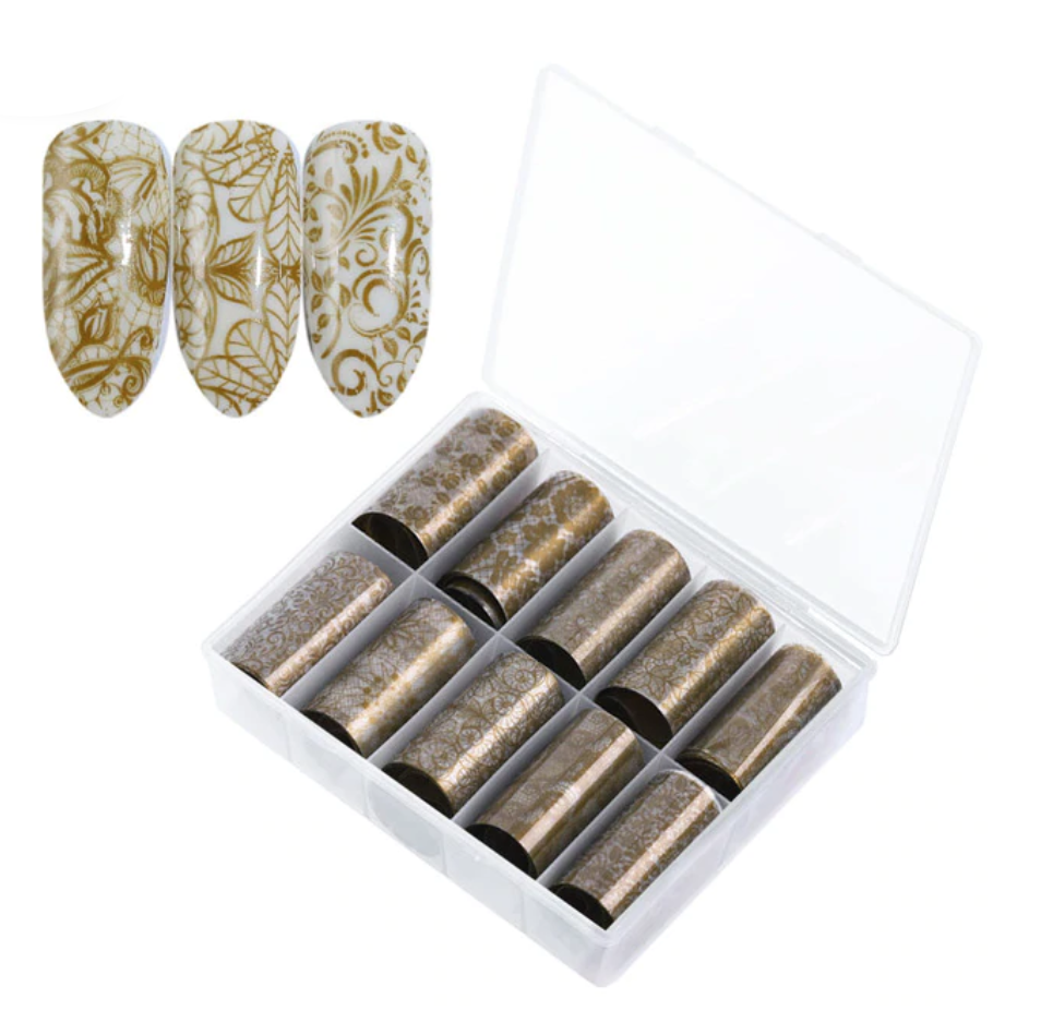 Gold Vintage Designs Clear Foil Set