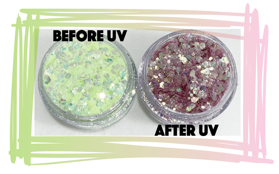 SOLAR Green to Pink Glitter