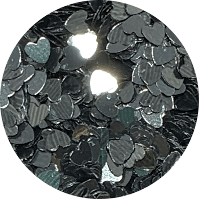 Gunmetal Metallic Hearts Glitter Main image