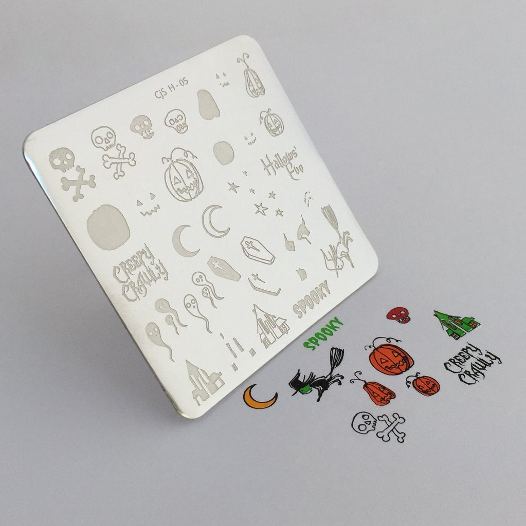 Halloween - Spooky (CjSH-05) - CJS Small Stamping Plate Secondary image