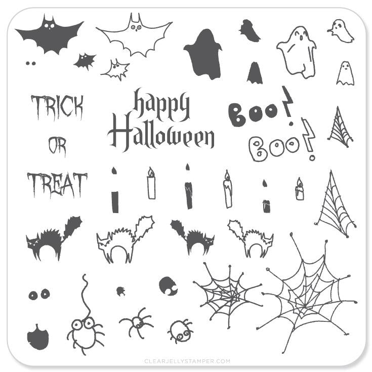 Halloween - Trick OR Treat (CjSH-04) - CJS Small Stamping Plate Main image