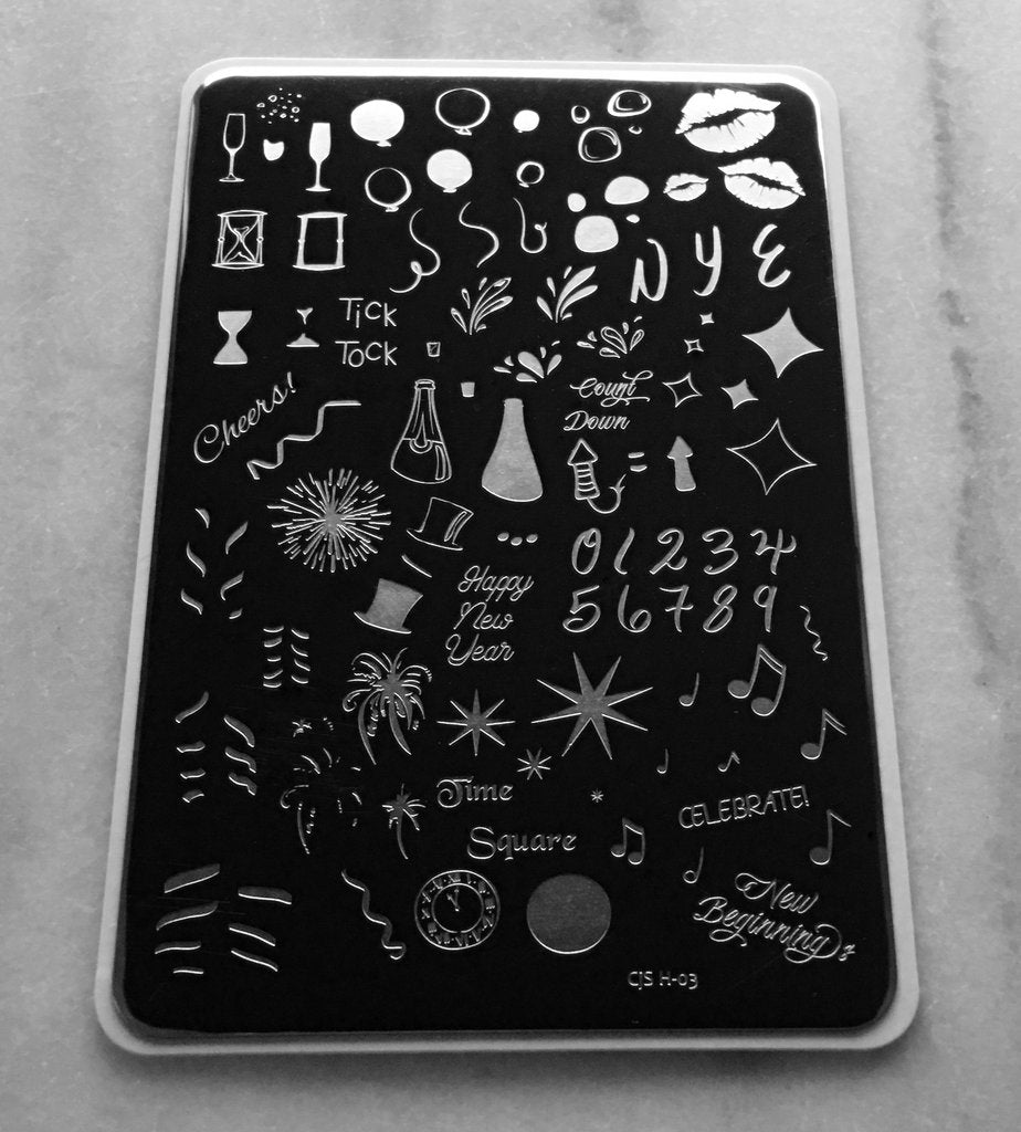 Happy New Year (CjSH-03) - Clear Jelly Stamping Plate Main image