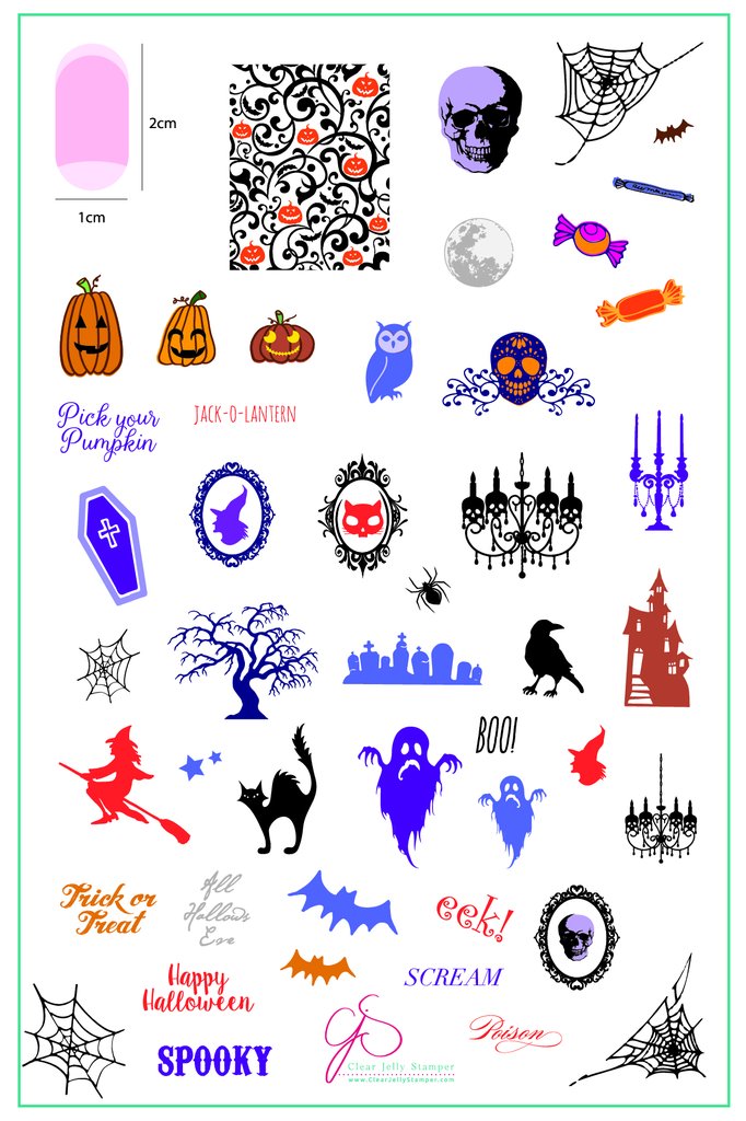 Halloween - Haunted Mansion (CjSH-20) - Clear Jelly Stamping Plate Secondary image