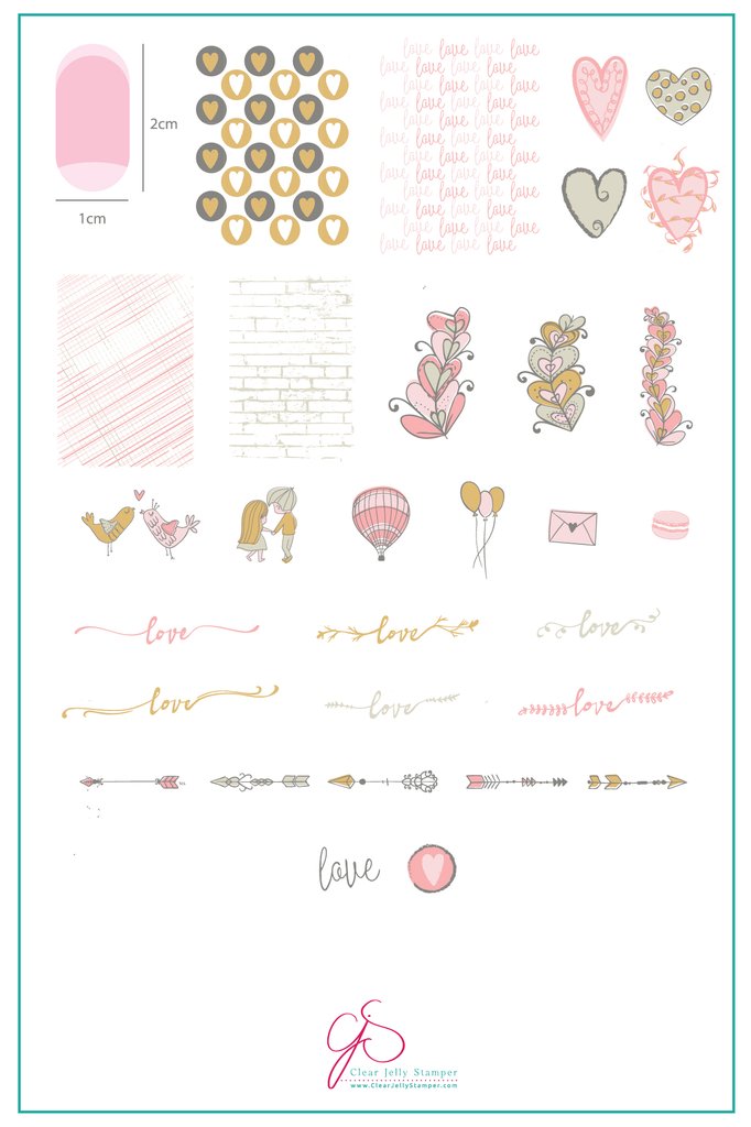 My Secret Crush (CjS V-17) - Clear Jelly Stamping Plate Secondary image