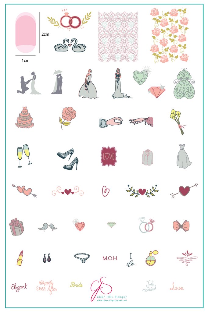 Here Comes the Bride  (CjS-70) - Clear Jelly Stamping Plate