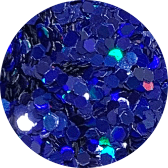 Cobalt Holographic Hex Confetti Glitter Main image