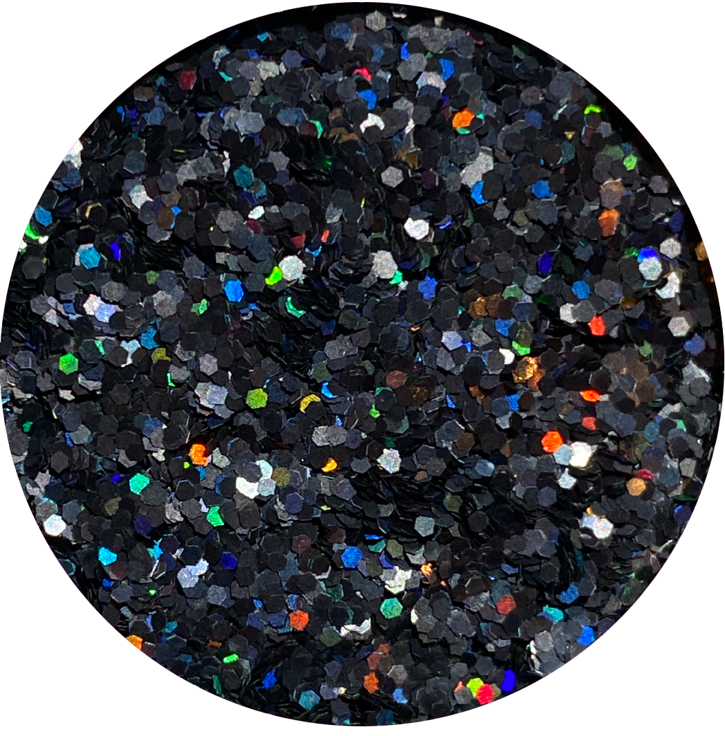 H. Gunmetal Hex Glitter Main image