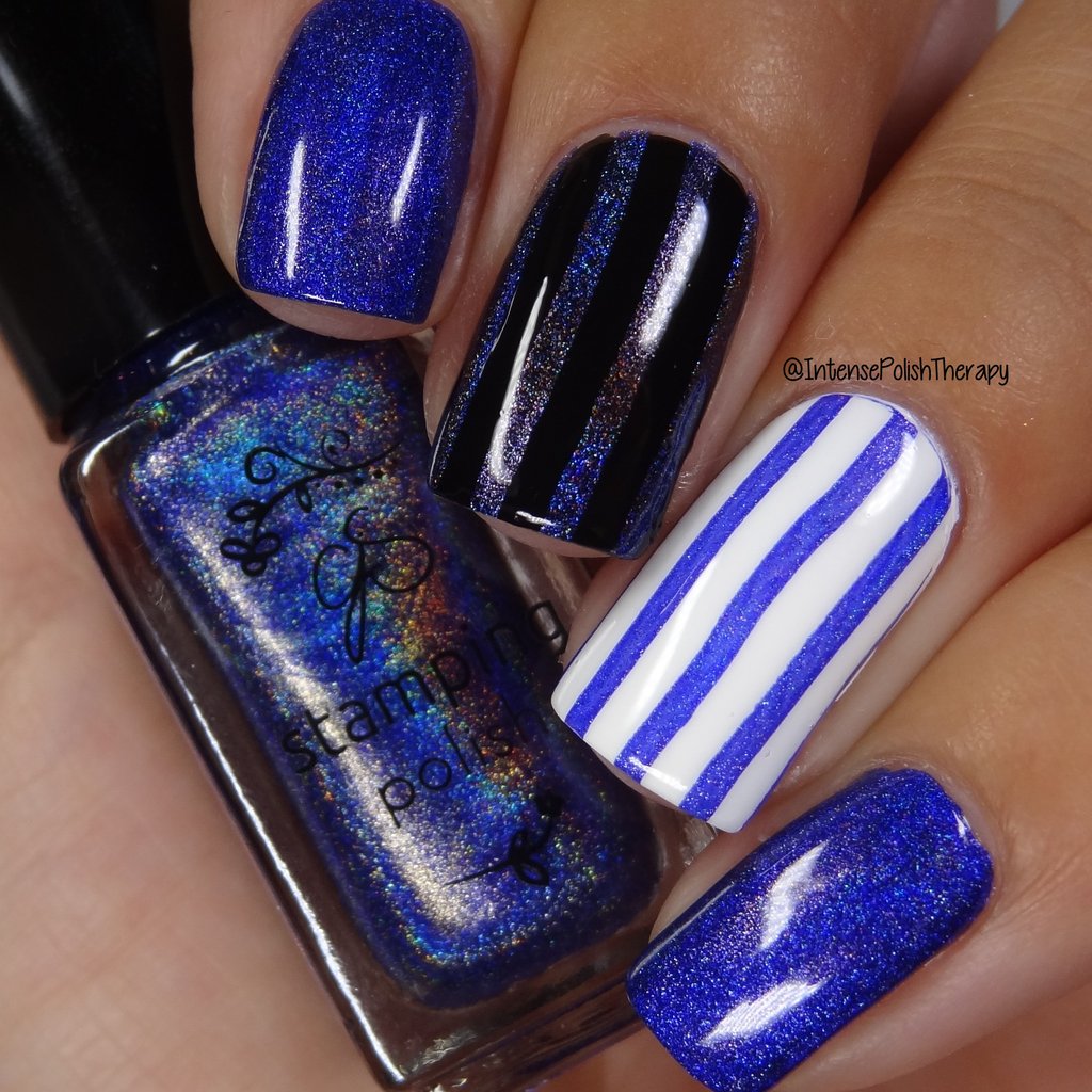 Holo Blue Stamping Polish #H05 Main image