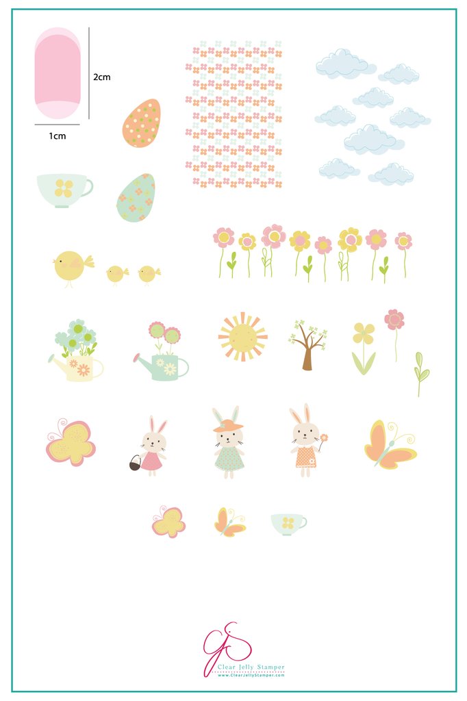 Hop Into Spring (CjSH-16) - Clear Jelly Stamping Plate