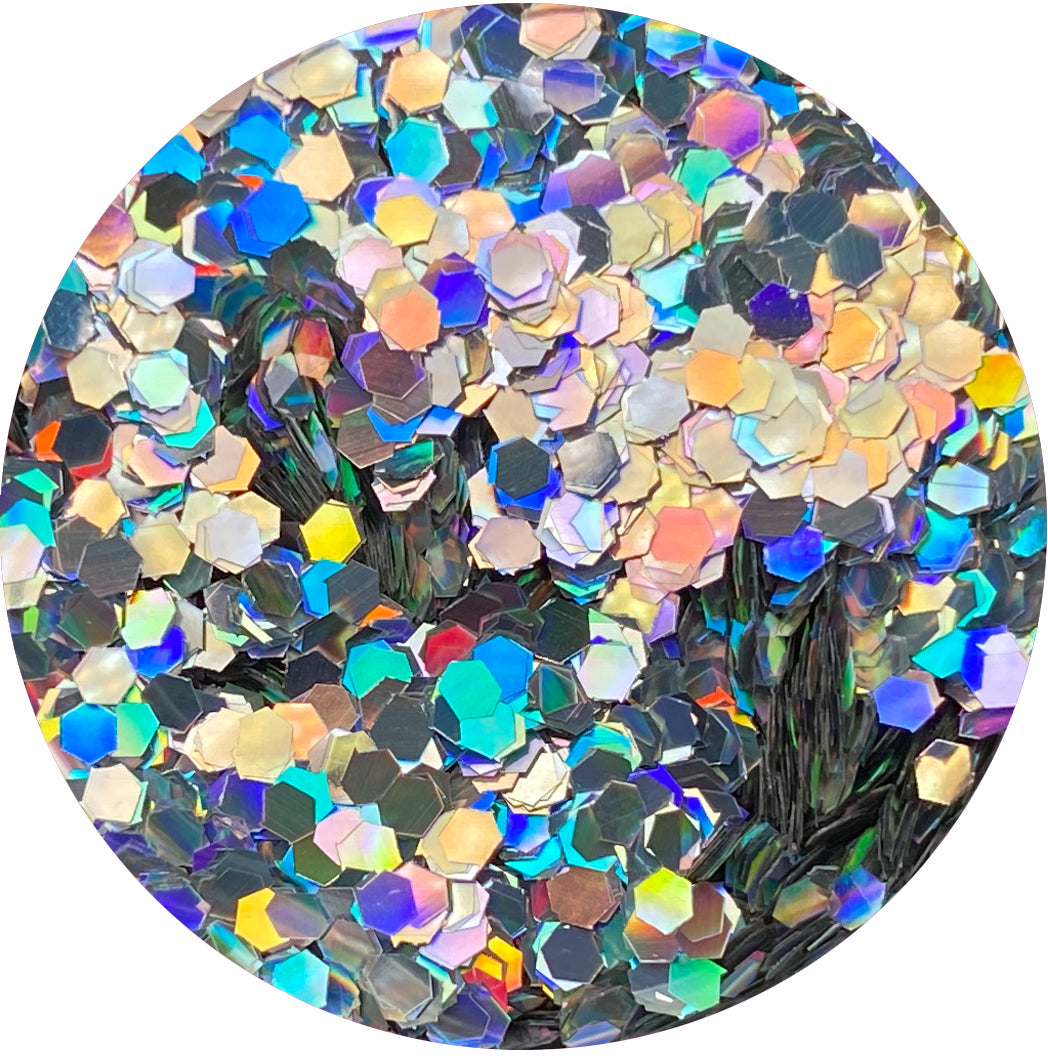 Holo Silver Hex Confetti Glitter Main image