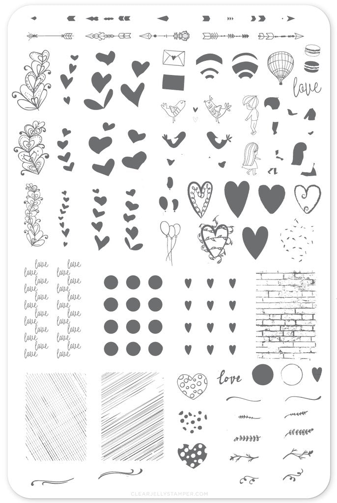 My Secret Crush (CjS V-17) - Clear Jelly Stamping Plate Main image