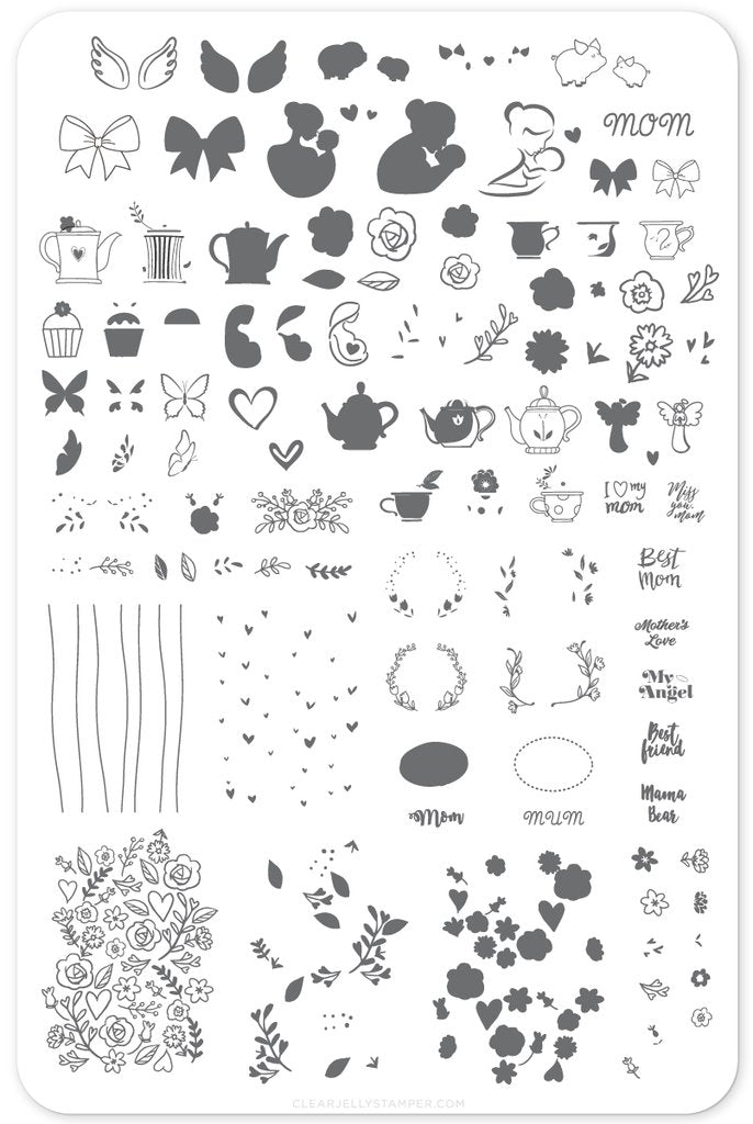 I LoVe my MoM! (CjSH-19) - Clear Jelly Stamping Plate Main image