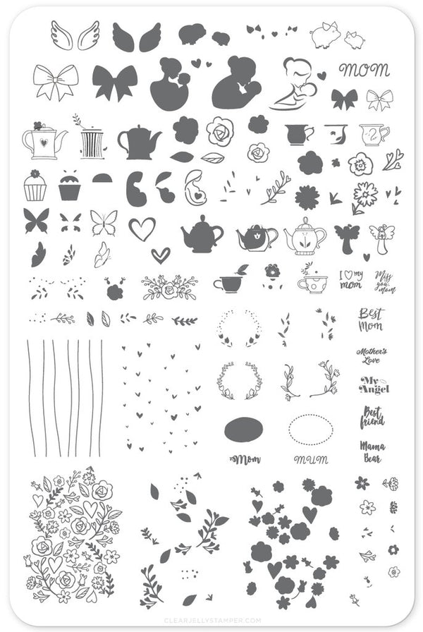 I LoVe my MoM! (CjSH-19) - Clear Jelly Stamping Plate