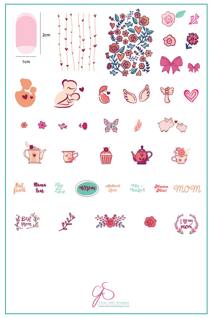 I LoVe my MoM! (CjSH-19) - Clear Jelly Stamping Plate Secondary image