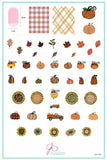 Patterned Pumpkins (CjS-220) - Clear Jelly Stamping Plate