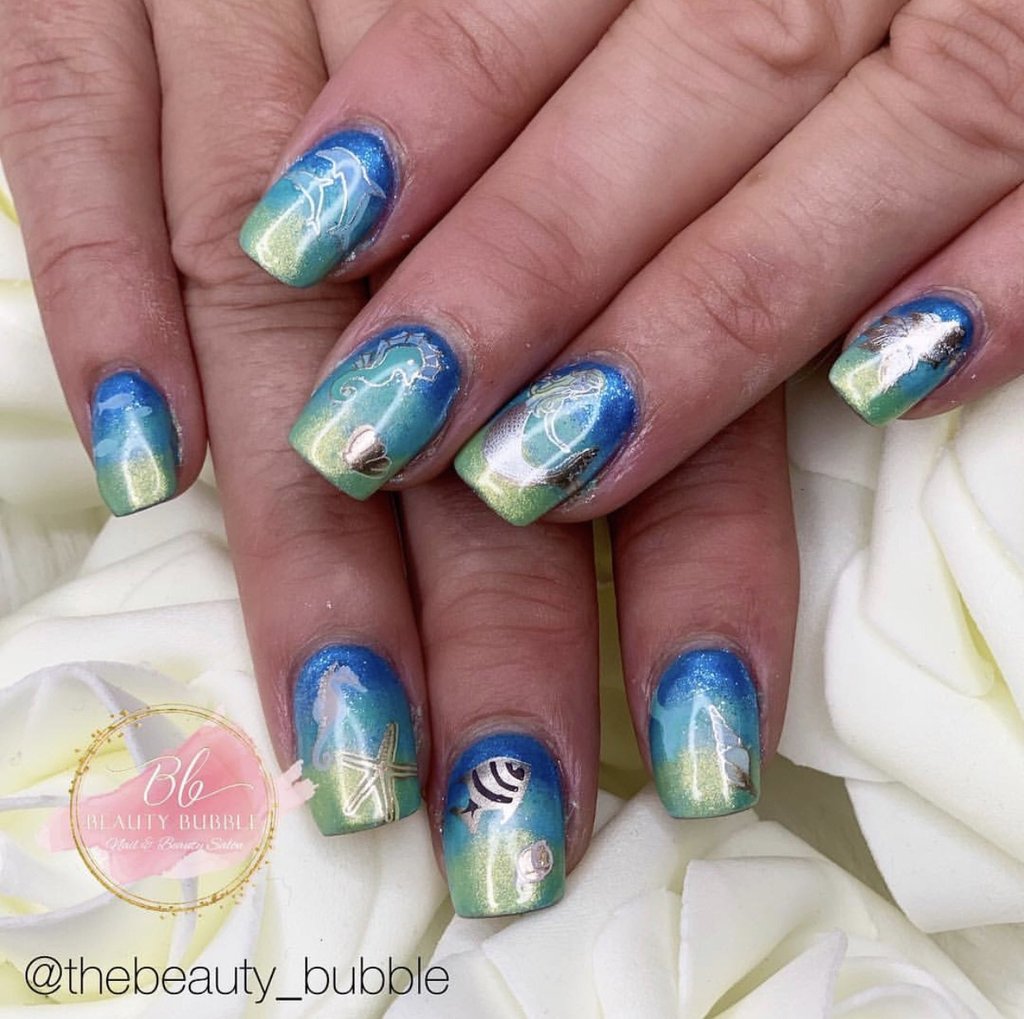 Suzie's Mermaid & Things (CjS LC-48) -  Clear Jelly Stamping Plate