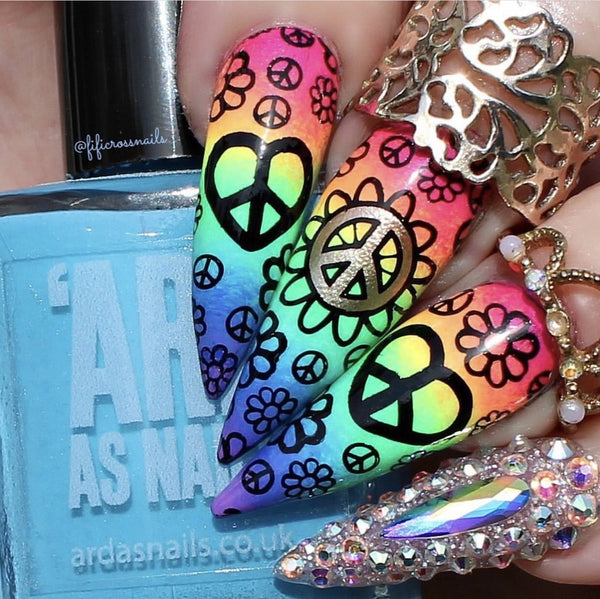 Hippie Harmony (CjS-117) - Clear Jelly Stamping Plate