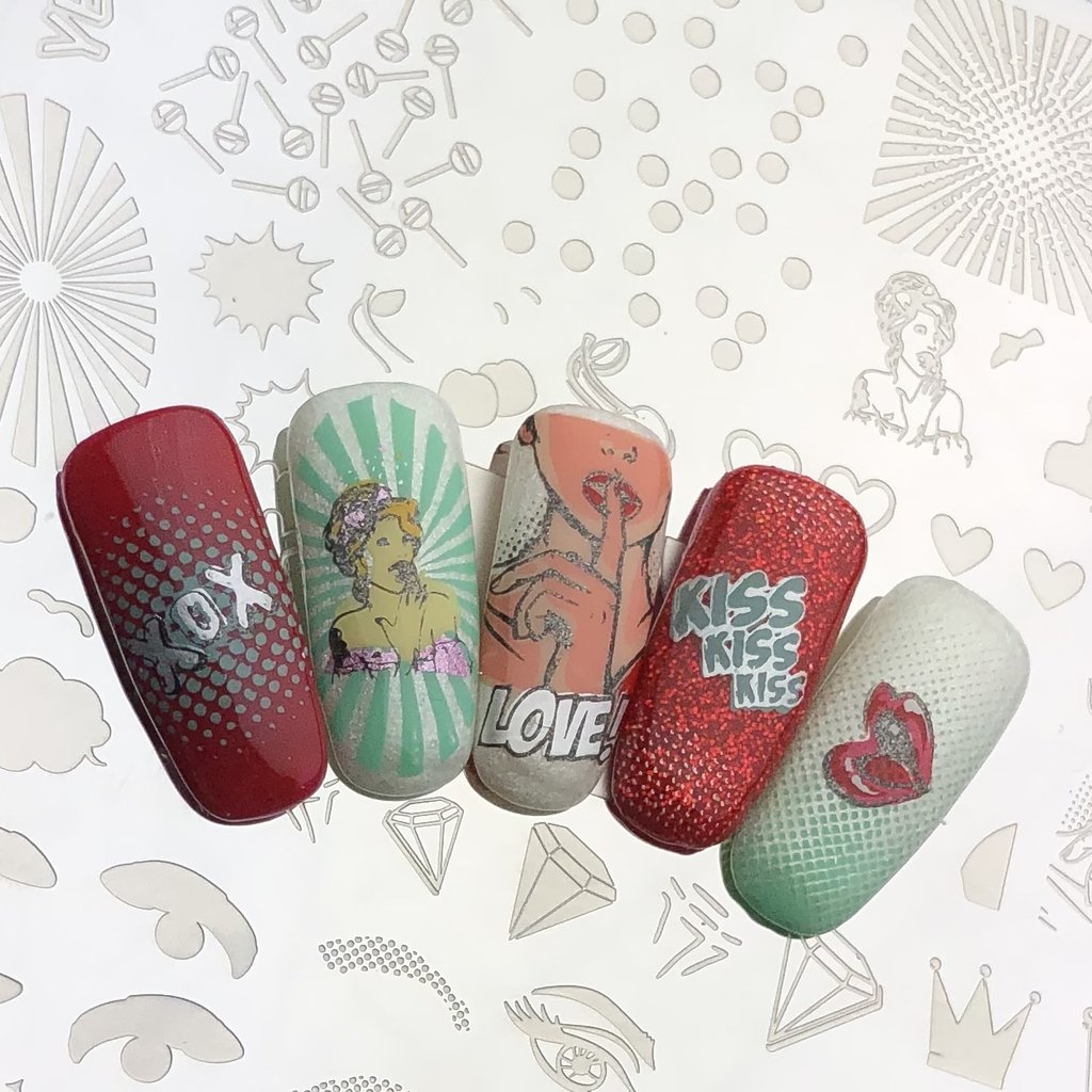 POP Heart (CjSV-22)  -  Clear Jelly Stamping Plate