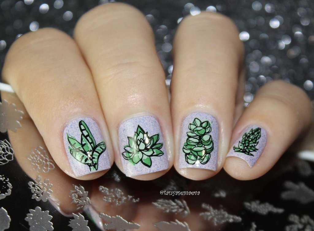 succulent nail design Oh So Succulent! (CjS-123)