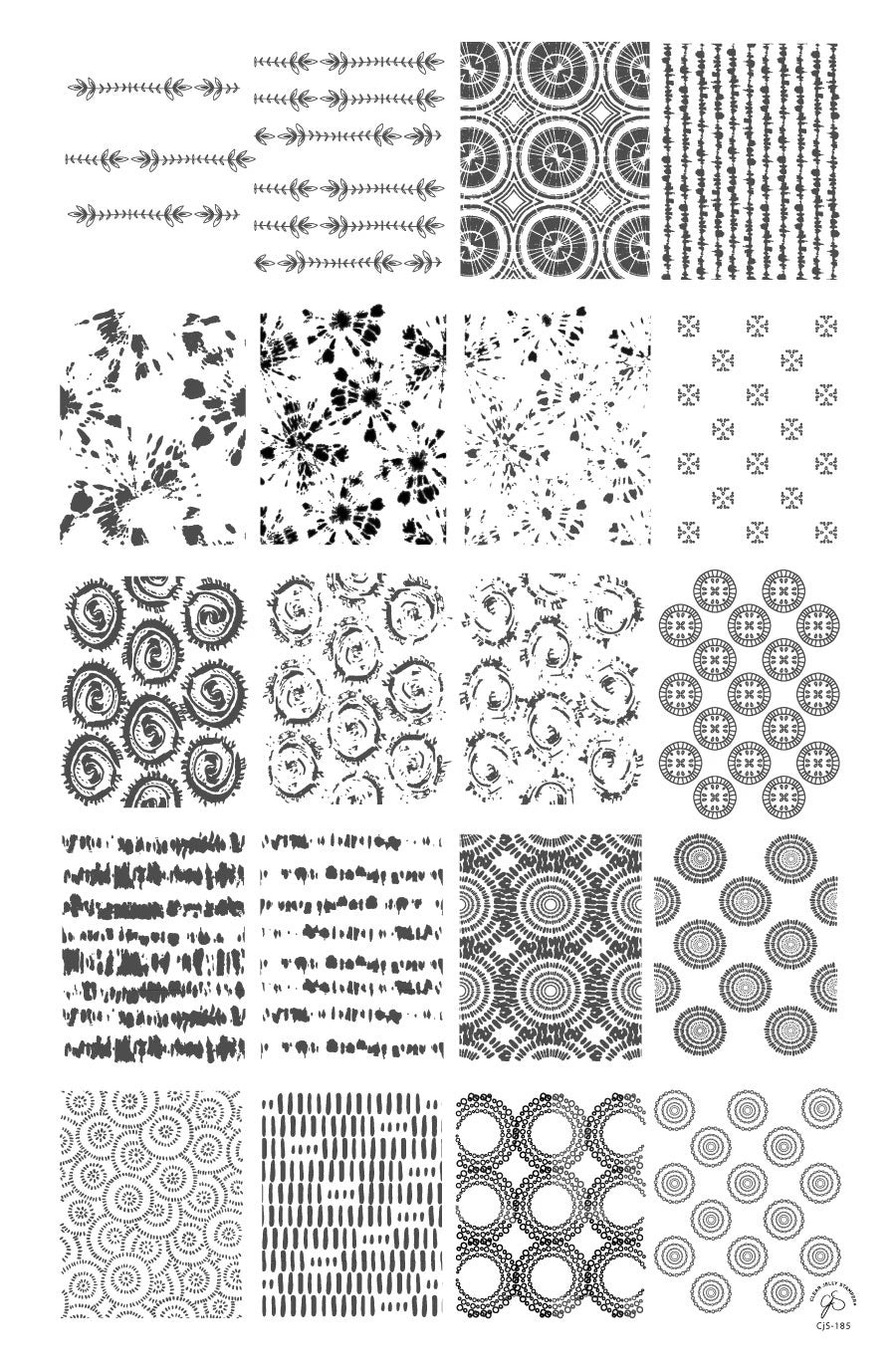 Textiles Series - 1 (CjS-185) - Clear Jelly Stamping Plate Secondary image