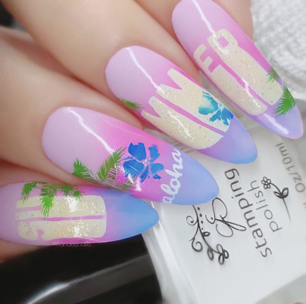 Summer (CjS-160)  - Clear Jelly Stamping Plate