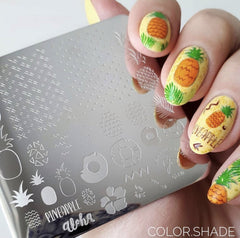 Pineapple Pizazz (CjS-130) - CJS Small Stamping Plate