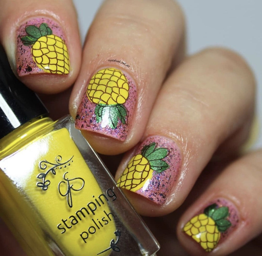 Pineapple Pizazz (CjS-130) - CJS Small Stamping Plate