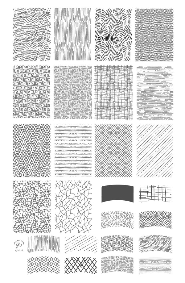 French-Textile - Collection 1 (CjS-227) Steel Nail Art Stamping Plate