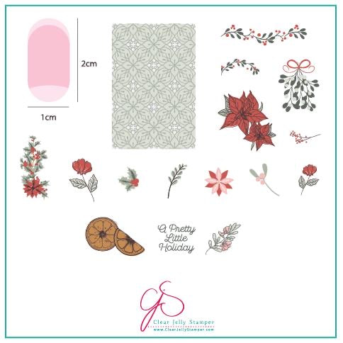 A Pretty Little Holiday (CjS C-33) - CJS Medium Stamping Plate Main image