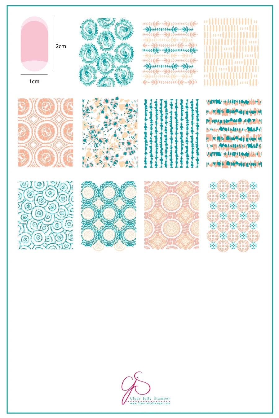 Textiles Series - 1 (CjS-185) - Clear Jelly Stamping Plate