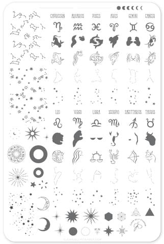 What’s your sign? Zodiac (CjSZ-01) - Clear Jelly Stamping Plate Main image