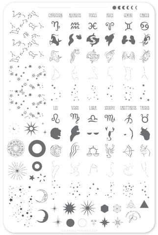 What’s your sign? Zodiac (CjSZ-01) - Clear Jelly Stamping Plate