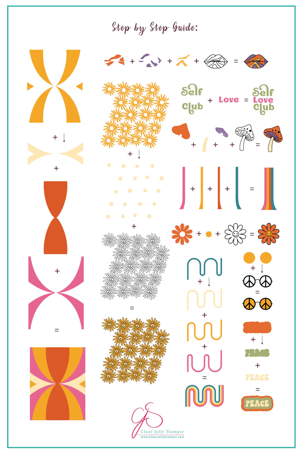 Hippie Revival (CjS 252) - Clear Jelly Stamping Plate