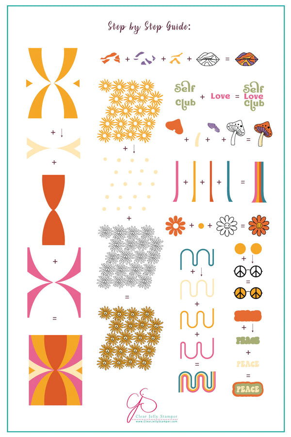 Hippie Revival (CjS 252) - Clear Jelly Stamping Plate