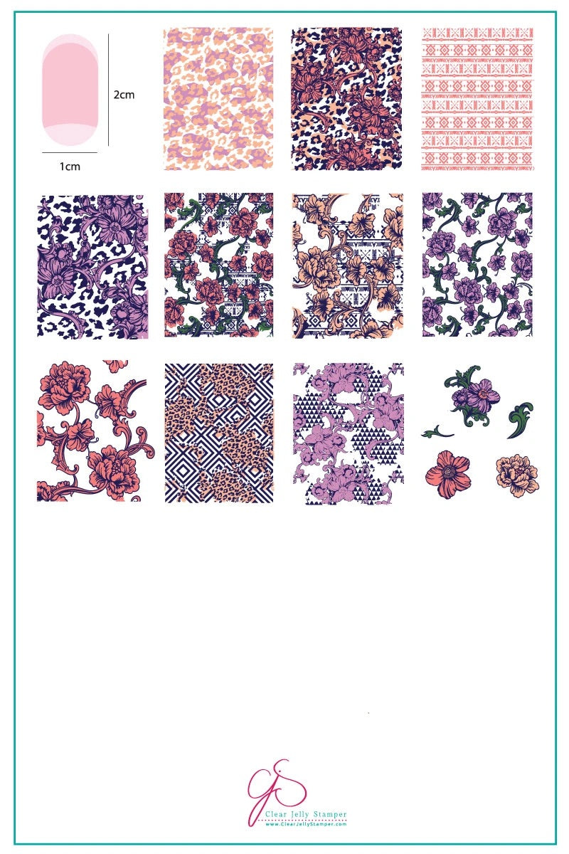 Textiles Series - 3 (CjS-191) - Clear Jelly Stamping Plate Main image