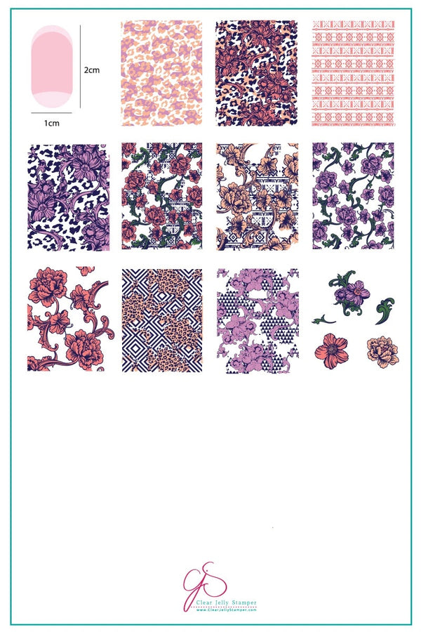 Textiles Series - 3 (CjS-191) - Clear Jelly Stamping Plate