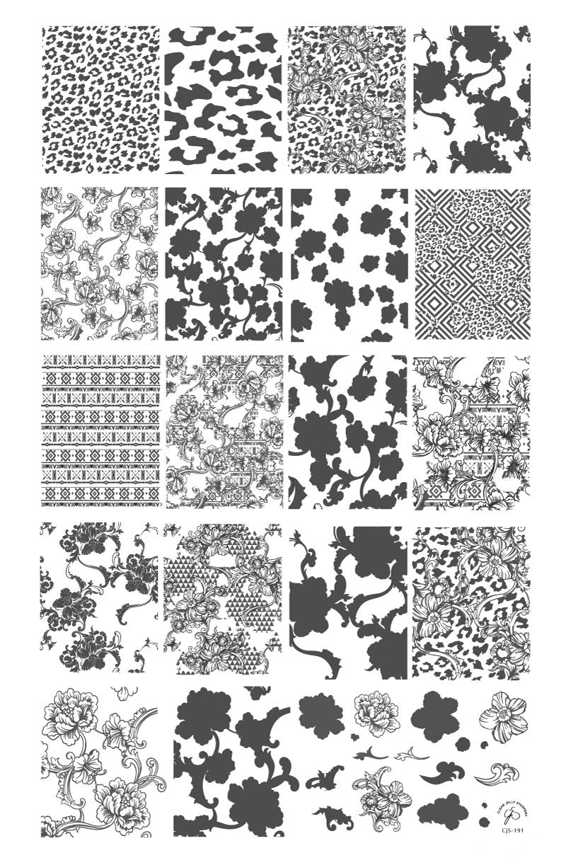 Textiles Series - 3 (CjS-191) - Clear Jelly Stamping Plate