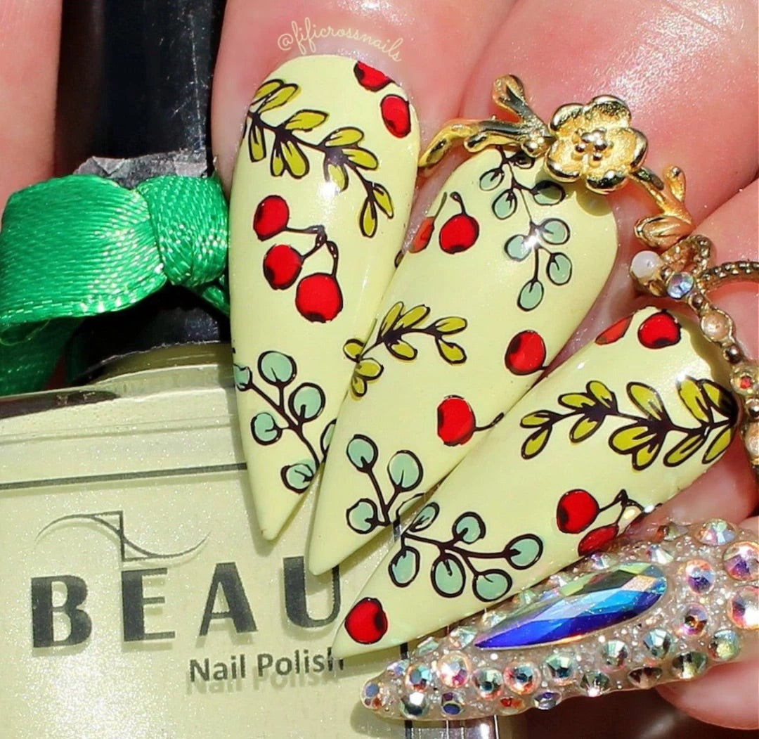 Christmas Gifts & Greens (CjSC-65) Steel Nail Art Stamping Plate - Clear Jelly Stamper