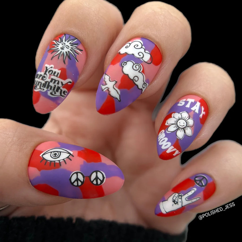 Hippie Revival (CjS 252) - Clear Jelly Stamping Plate