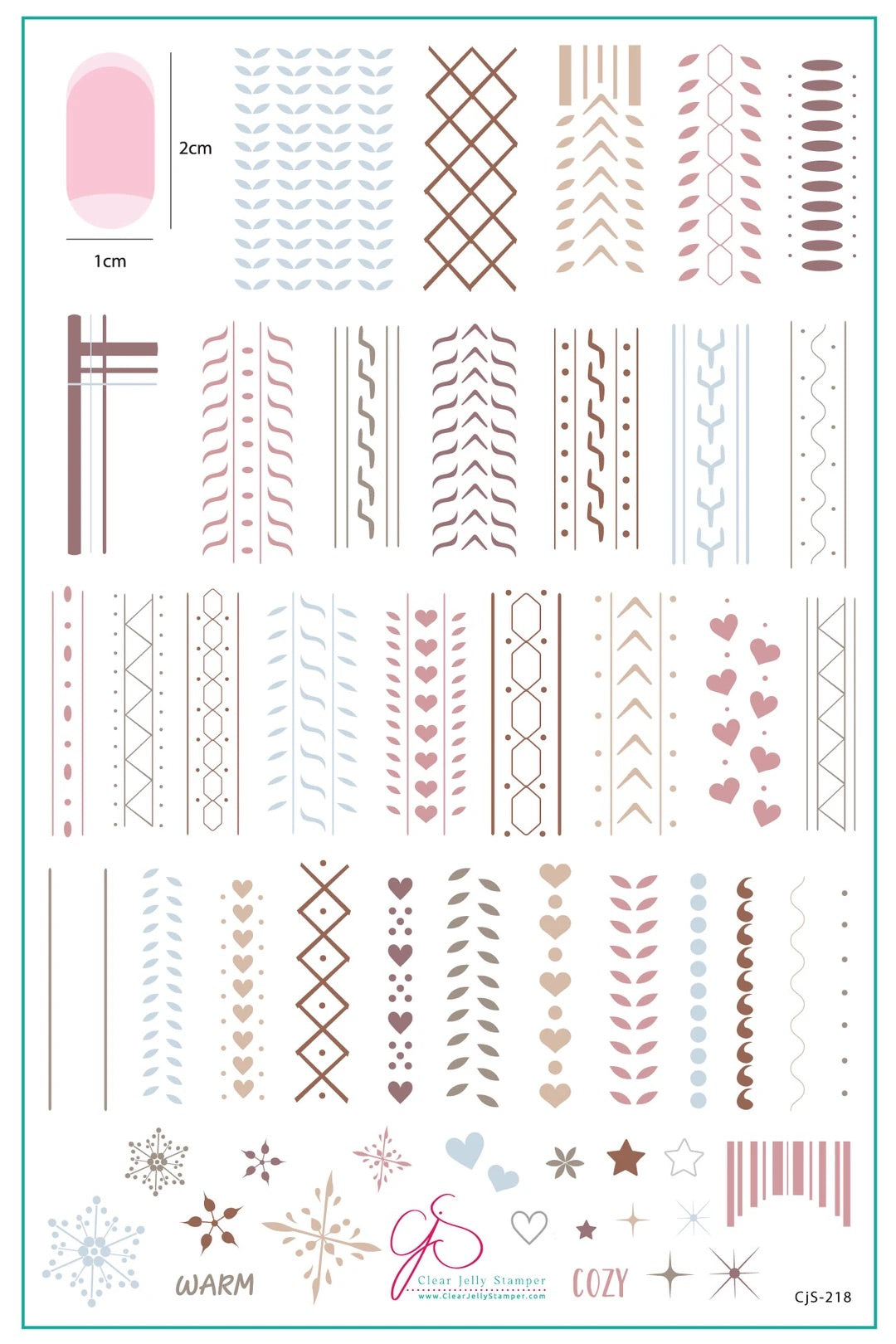 Sweater Textures (CjS-218) Steel Nail Art Stamping Plate Main image