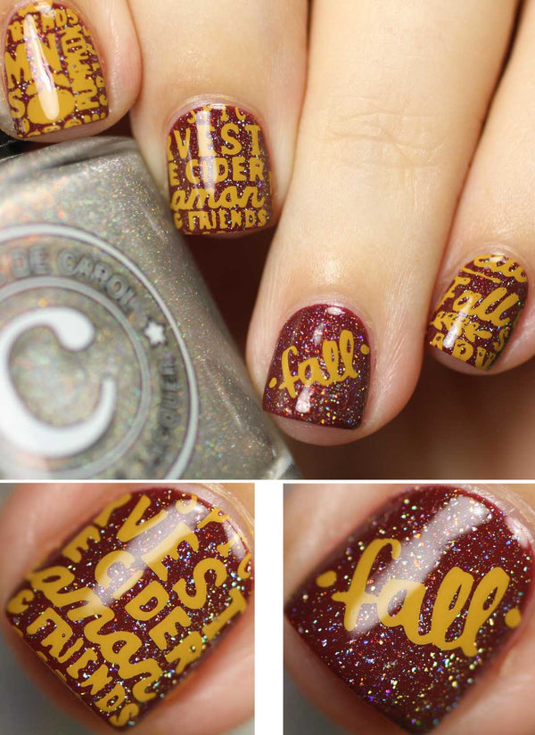 Hello Fall & Pumpkin Spice 2- Uber Chic Mini Stamping Plate