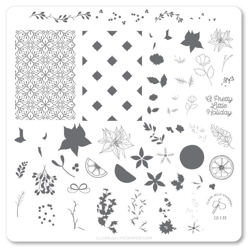 A Pretty Little Holiday (CjS C-33) - CJS Medium Stamping Plate Secondary image